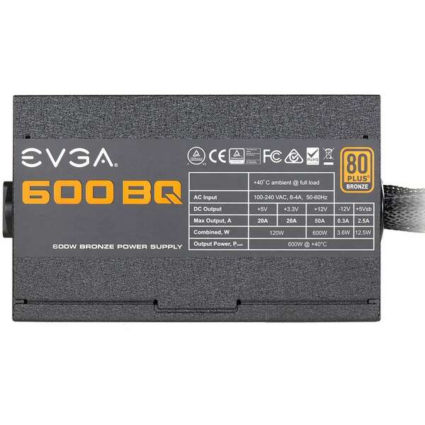 EVGA 600W 80+ Bronze 110-BQ-0600-K2 Semi Modular