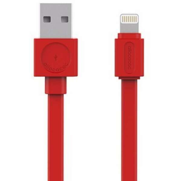 ALLOCACOC Flat USB kabl za iPhone 1.5m crveni 10451RD/LGHTBC