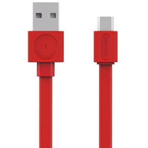 ALLOCACOC Flat USB kabl microUSB 1.5m crveni 10452RD/USBMBC