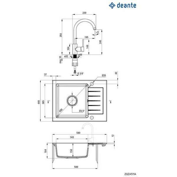 DEANTE SET ZQZA511A