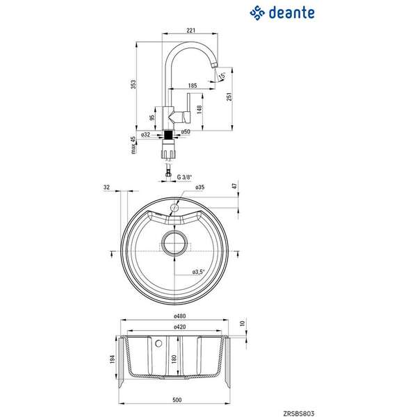 DEANTE SET ZRSBS803