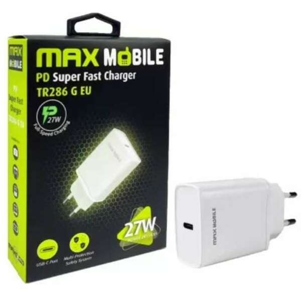 MAX MOBILE KUCNI PUNJAC PD SUPER FAST CHARGE Set 2U1 TYPE C+KABL TR-286 27W