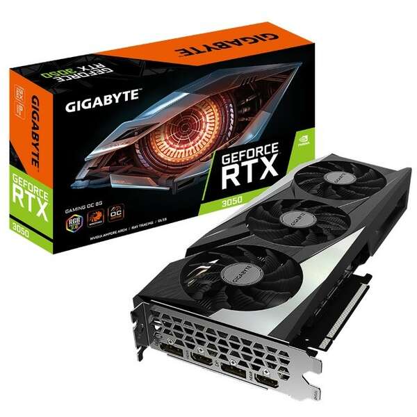 GIGABYTE nVidia GeForce RTX 3050 GAMING 8GB 128bit GV-N3050GAMING OC-8GD