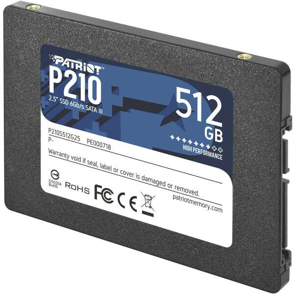 PATRIOT SSD 512GB P210 SATA3 P210S512G25