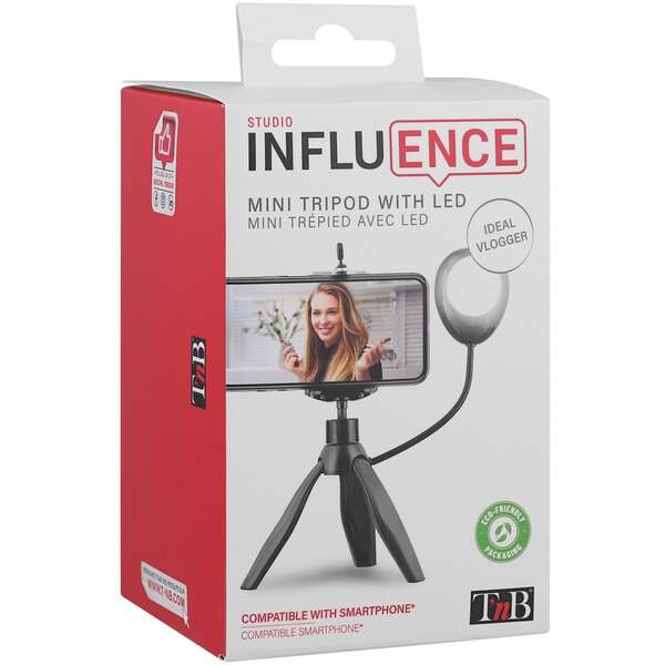 TNB Mini tripod for smartphone with LED - INFLUENCE