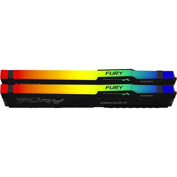 KINGSTON DIMM DDR5 64GB (2x32GB kit) 5200MT/s KF552C40BBAK2-64 Fury Beast RGB black