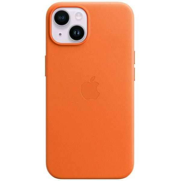 APPLE iPhone 14 Leather Case with MagSafe - Orange mpp83zm/a 