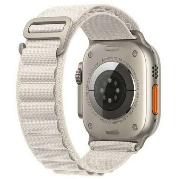 Apple Watch 49mm Band Starlight Alpine Loop - Small mqe53zm/a