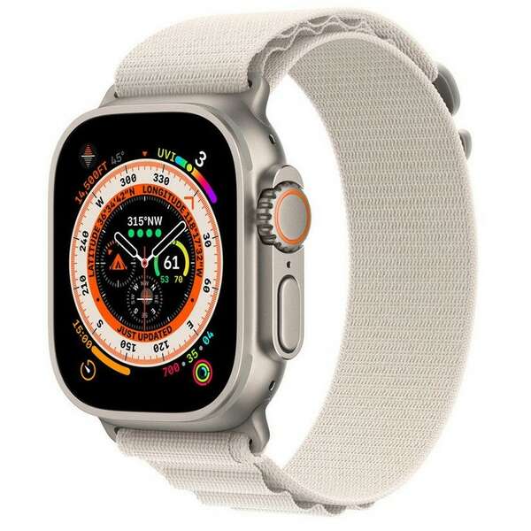 Apple Watch 49mm Band Starlight Alpine Loop - Small mqe53zm/a