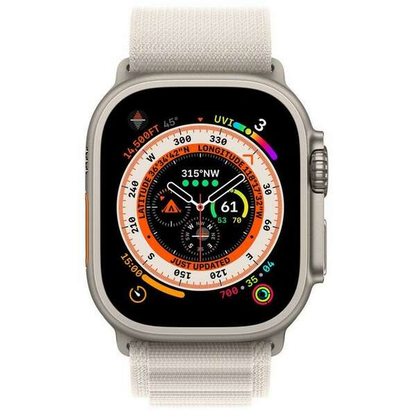 Apple Watch 49mm Band Starlight Alpine Loop - Small mqe53zm/a