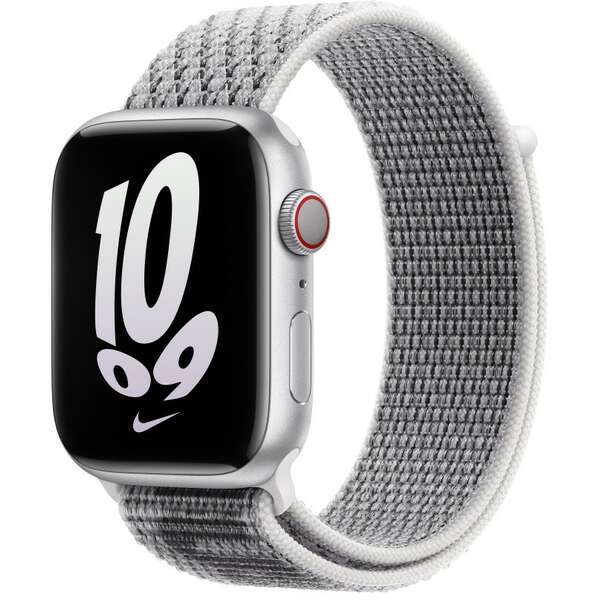 Apple Watch 45mm Nike Band Black/Summit White Nike Sport Loop mpj13zm/a