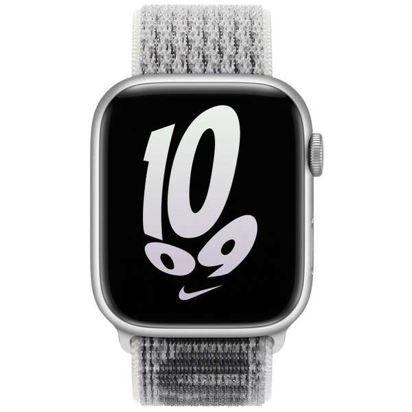 Apple Watch 45mm Nike Band Black/Summit White Nike Sport Loop mpj13zm/a