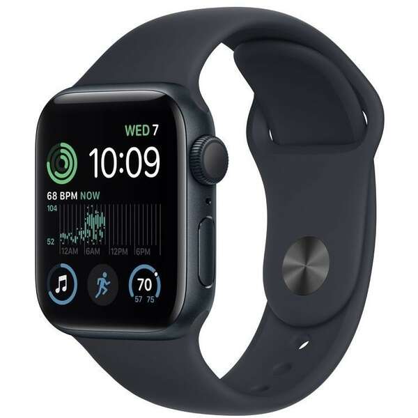 APPLE Watch SE2 GPS 40mm Midnight Aluminium Case with Midnight Sport Band - Regular mnjt3se/a 