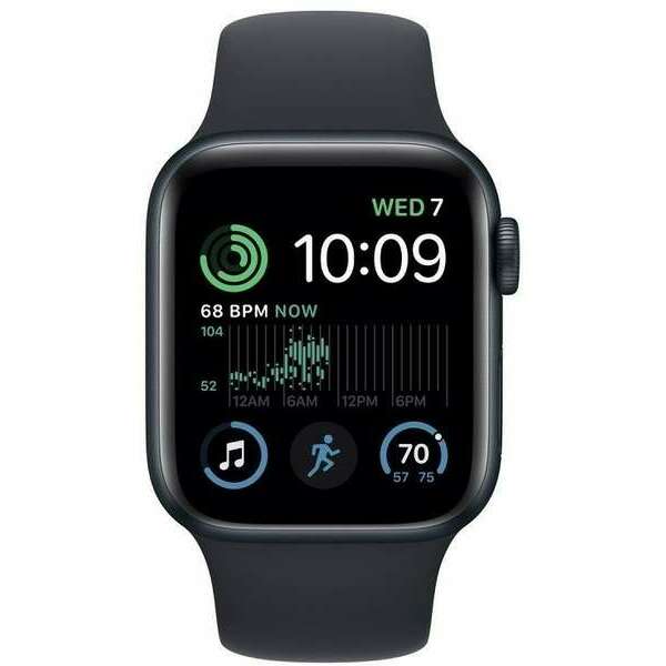 APPLE Watch SE2 GPS 40mm Midnight Aluminium Case with Midnight Sport Band - Regular mnjt3se/a 