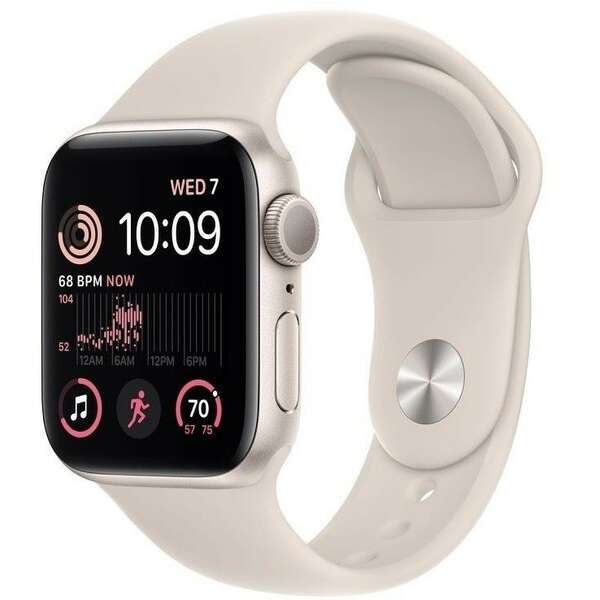APPLE Watch SE2 GPS 40mm Starlight Aluminium Case with Starlight Sport Band - Regular mnjp3se/a 