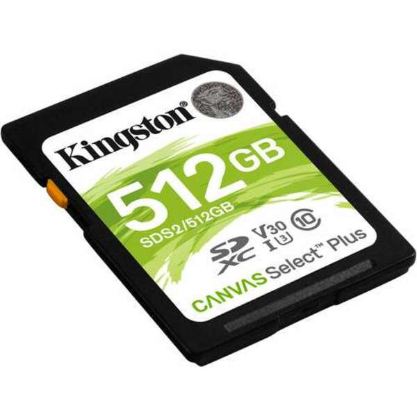 KINGSTON 512GB micSDXC Canvas Select Plus 100R A1 C10 Single Pack