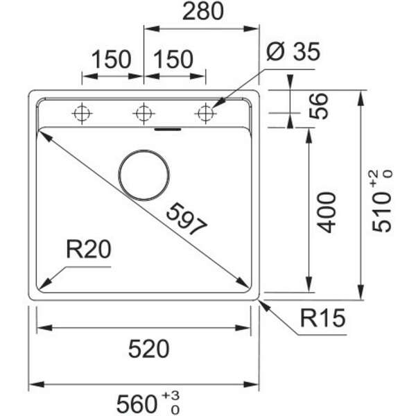 FRANKE MRG 610-52 TL 114.0661.642