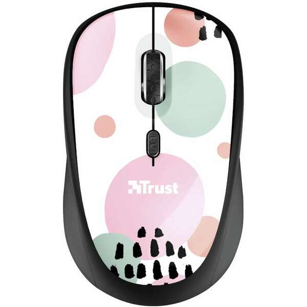 TRUST YVI WIRELESS MOUSE CIRCLES PNK