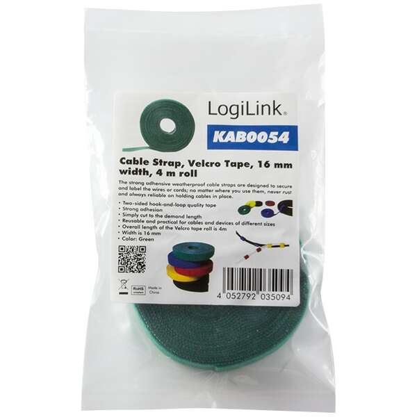 LOGILINK cicak traka 4m, 16mm, zelena