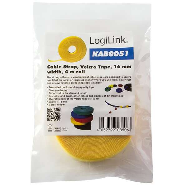 LOGILINK cicak traka 4m, 16mm, zuta