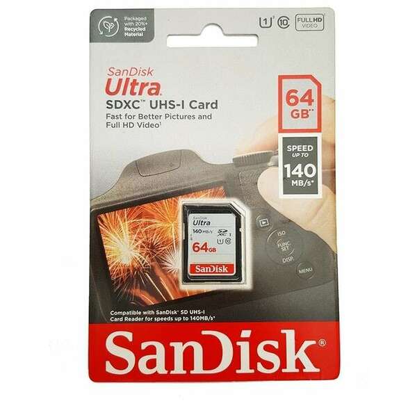 SANDISK SDXC 64GB Ultra 140MB/s Class 10 UHS-I