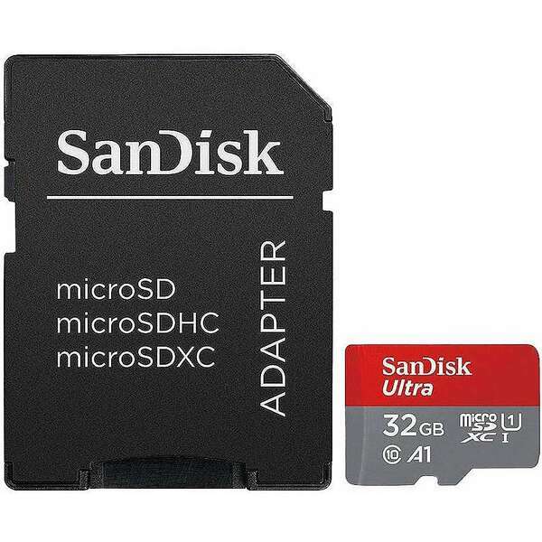 SANDISK SDHC 32GB Ultra Mic.120MB/s A1Class10 UHS-I + ADAPTER