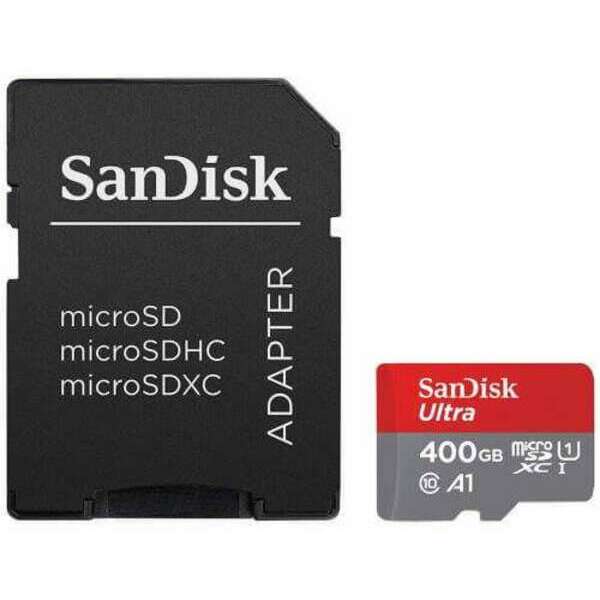 SANDISK SDXC 400GB Ultra Mic.120MB/s A1Class10 UHS-I + ADAPTER