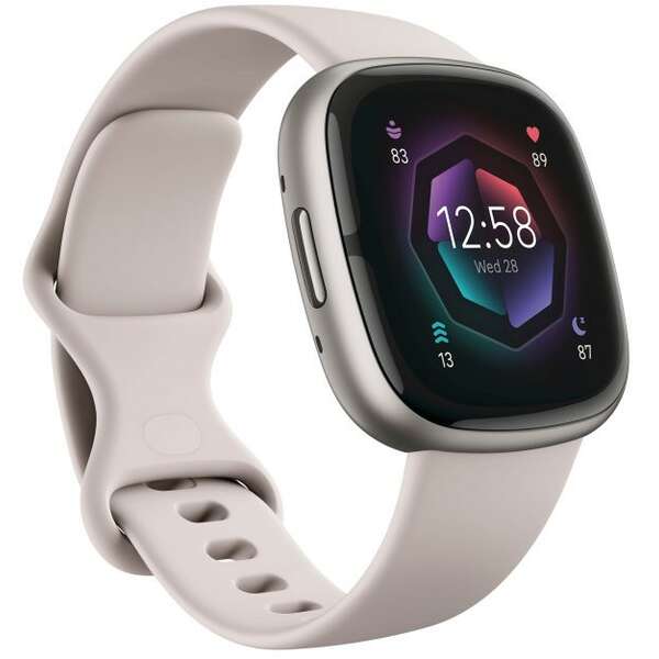 FITBIT Smart Watch Sense 2 Lunar White/ Platinum