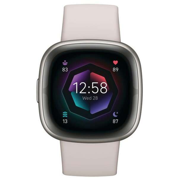 FITBIT Smart Watch Sense 2 Lunar White/ Platinum