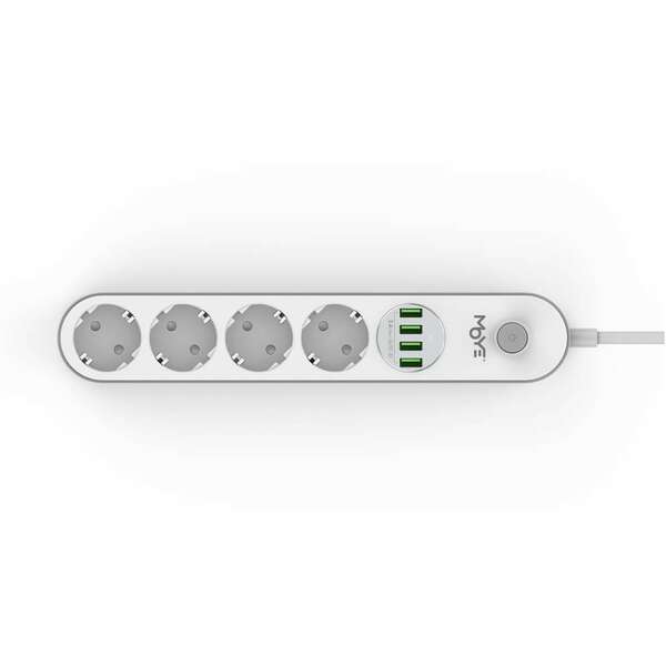 MOYE Voltaic Power Strip 16A/4000W/4USB/4 sockets