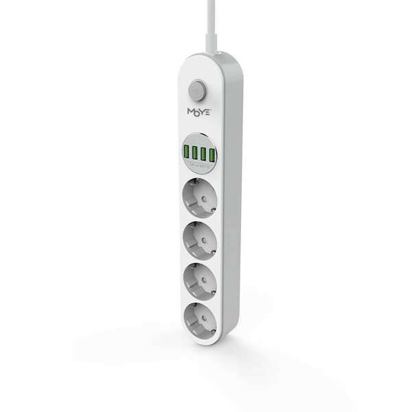 MOYE Voltaic Power Strip 16A/4000W/4USB/4 sockets