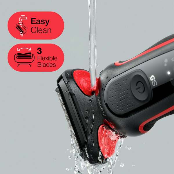 BRAUN SHAVER 51-R1200s RED EURO