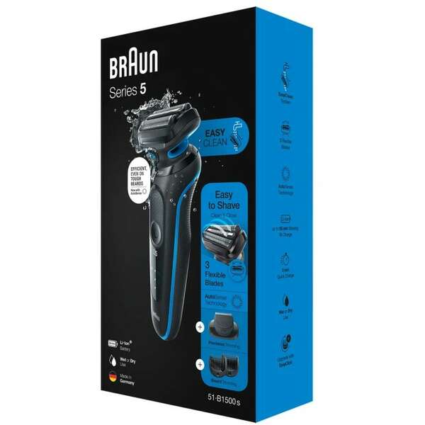 BRAUN S5 MHR SHAVERS 51-B1500S  BLUE 1CT