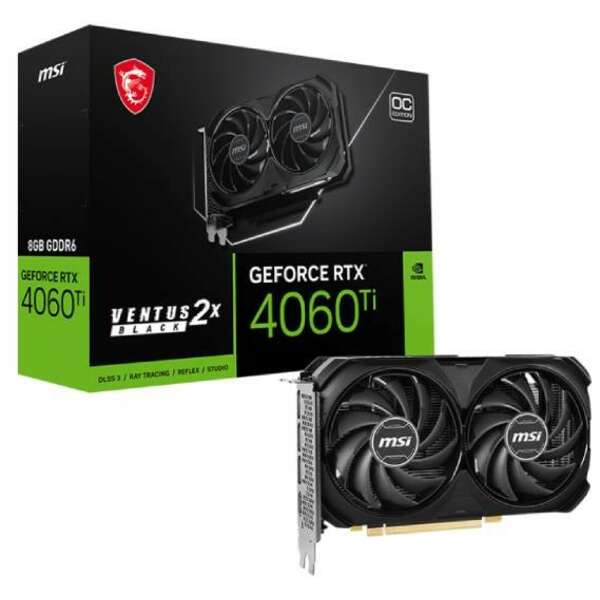 MSI nVidia GeForce RTX 4060 Ti 8GB RTX 4060 Ti VENTUS 2X BLACK 8G OC