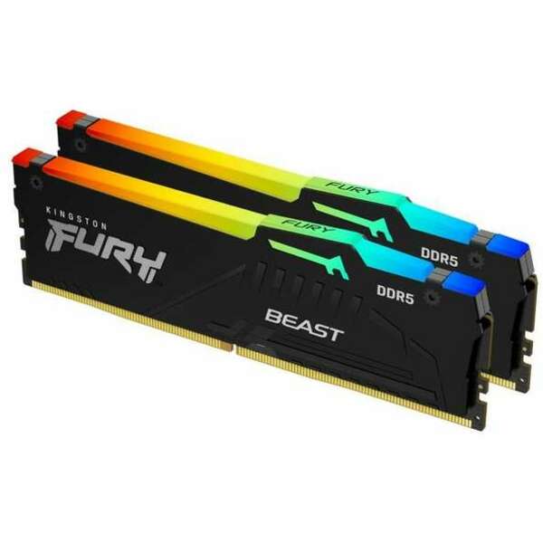 KINGSTON DIMM DDR5 64GB (2x32GB kit) 5600MT/s KF556C36BBEAK2-64 Fury Beast RGB EXPO