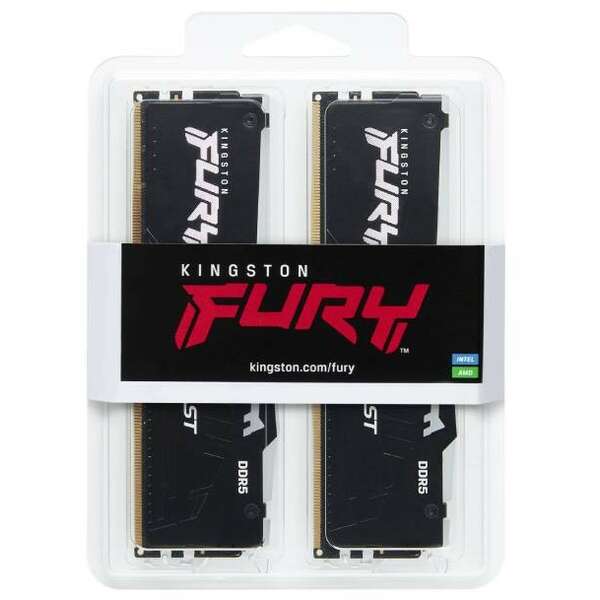 KINGSTON DIMM DDR5 64GB (2x32GB kit) 5600MT/s KF556C36BBEAK2-64 Fury Beast RGB EXPO