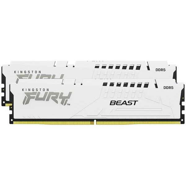 KINGSTON DIMM DDR5 64GB (2x32GB kit) 5600MT/s KF556C36BWEK2-64 Fury Beast White Expo