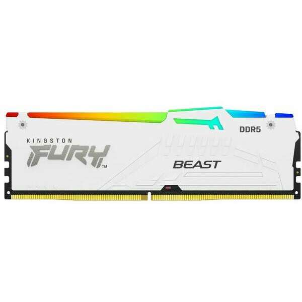 KINGSTON DIMM DDR5 64GB (2x32GB kit) 5200MT/s KF552C36BWEAK2-64 Fury Beast RGB White Expo