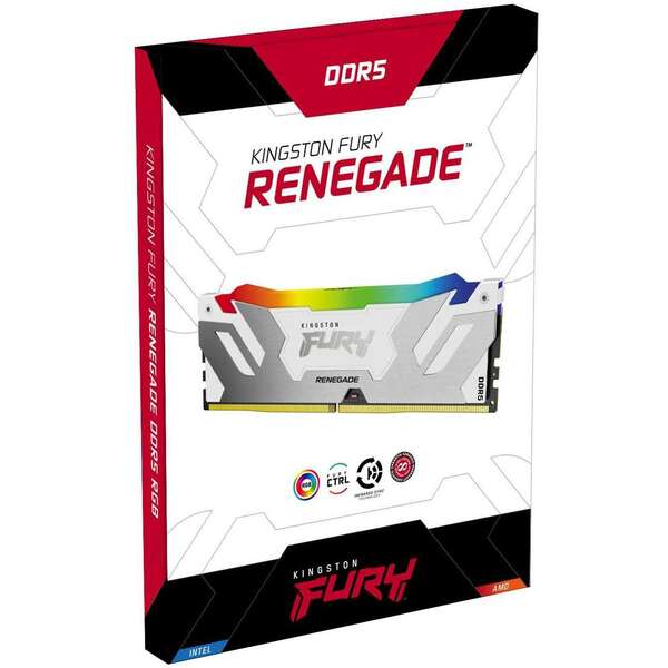 KINGSTON DIMM DDR5 32GB (2x16GB kit) 6800MT/s KF568C36RWAK2-32 FURY Renegade RGB White
