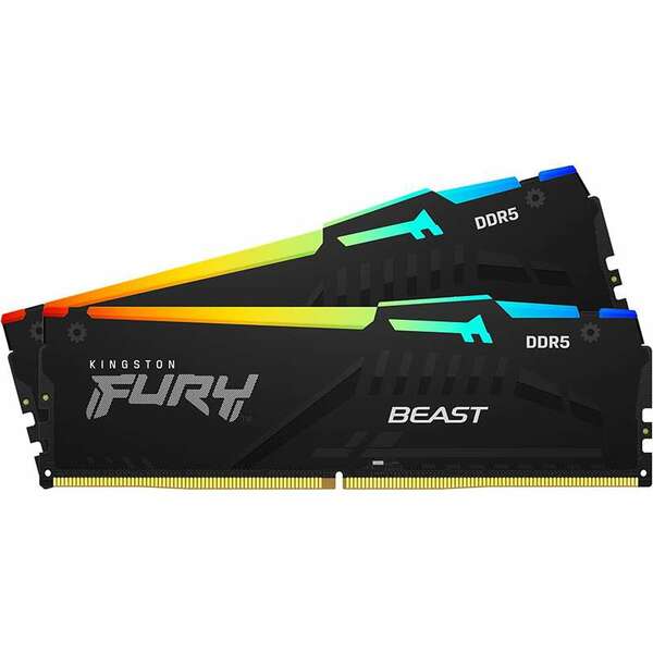 KINGSTON DIMM DDR5 32GB (2x16GB kit) 5600MT/s KF556C36BBEAK2-32 Fury Beast RGB EXPO