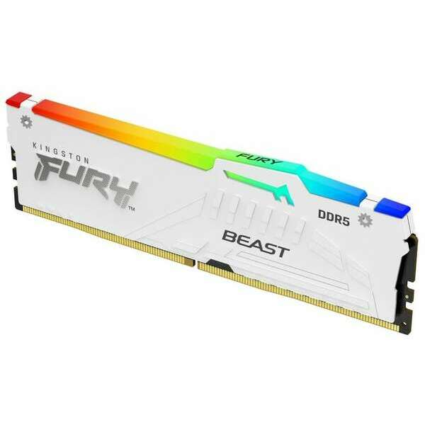 KINGSTON DIMM DDR5 16GB 5200MT/s KF552C36BWEA-16 Fury Beast RGB White Expo KINGSTON DIMM DDR5 16GB 5200MT/s KF552C36BWEA-16 Fury Beast RGB White Expo