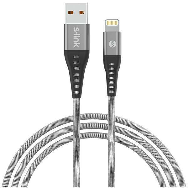 S-LINK USB - Lightning, 1 M, 3A, SL-STM60L srebrni