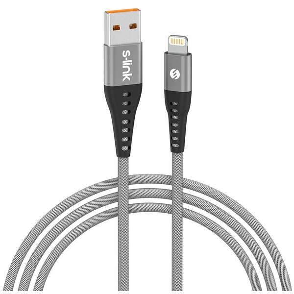 S-LINK USB - Lightning, 1 M, 3A, SL-STM60L srebrni