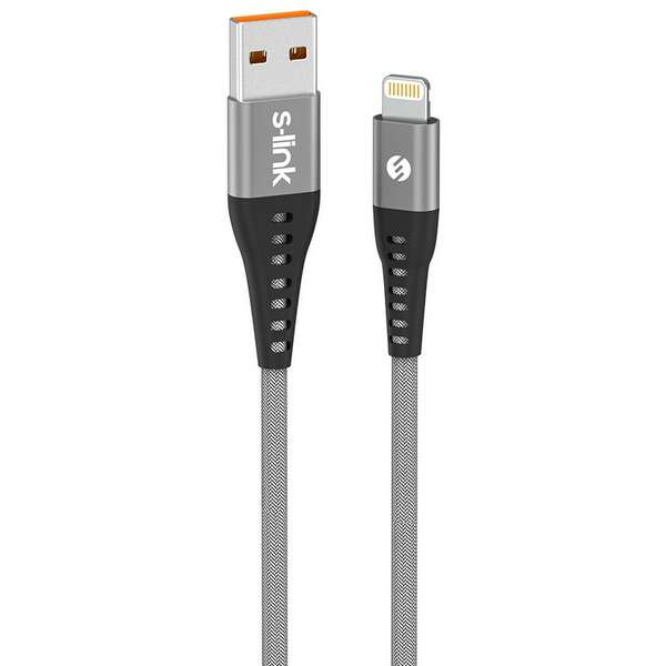 S-LINK USB - Lightning, 1 M, 3A, SL-STM60L srebrni