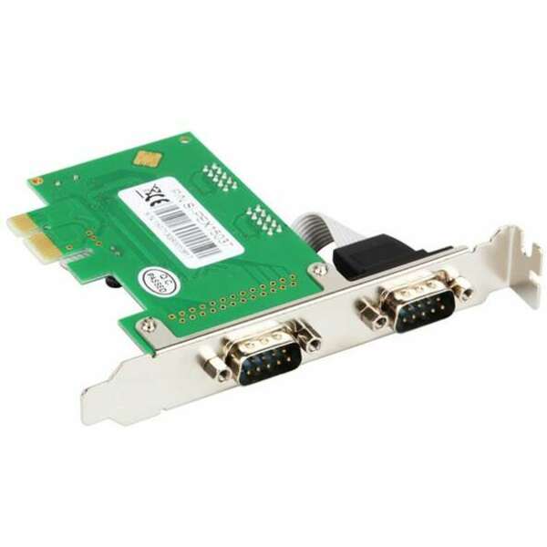 E-GREEN PCI Express kontroler 2-port serial RS232 DB-9