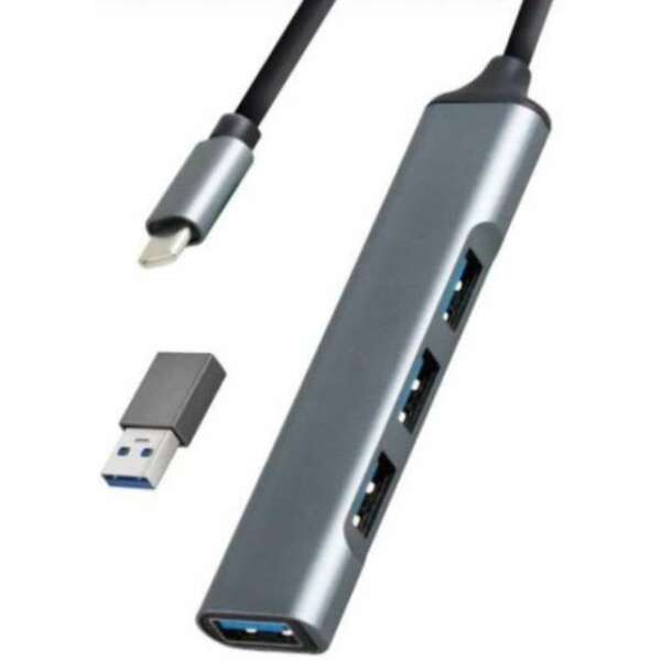 GEMBIRD UHB-U3P4-05 HUB Type-C+A to 4USB3.0 Aluminum