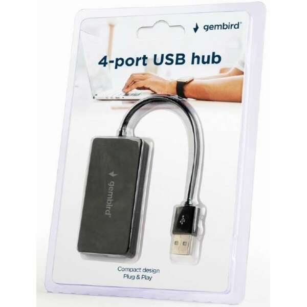 GEMBIRD UHB-U2P4-04 USB2.0 4-port HUB black