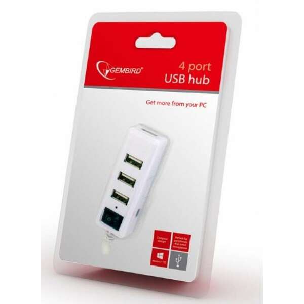 GEMBIRD UHB-U2P4-21 USB2.0 4-port HUB sa prekidacem white