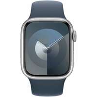 APPLE Watch S9 GPS 41mm Silver Alu Case with Storm Blue Sport Band - S/M mr903se/a