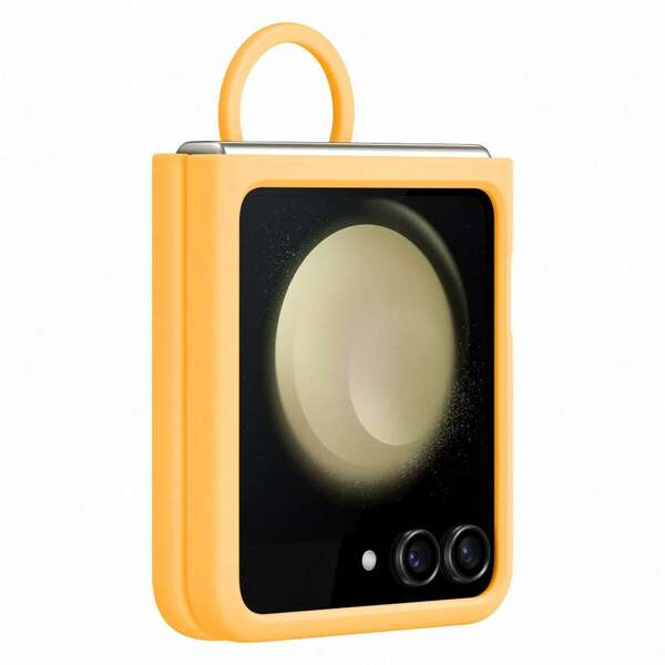 SAMSUNG Galaxy Z Flip5 Silicone Case with Ring Apricot EF-PF731-TOE